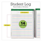 Global Printed Products Deluxe Spring Floral Undated Weekly/Monthly Teacher's Lesson Planner, 7 Classes, Multicolor Cover, 11 x 8.5, 52-Week Span (GPUNADUNDTP30) Each