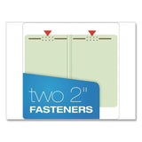 Pendaflex® Heavy-Duty Pressboard Fastener Folders, Straight Tab, Expands 2", 2 Fasteners, Legal Size, Light Green, 25/Box (PFX17185) Box of 25