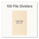 Pendaflex® File Backs, Legal Size, Manila, 100/Box (PFX90154) Box of 100