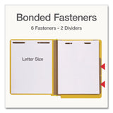 Pendaflex® Heavy-Duty Pressboard End Tab Classification Folders, Expands 2", 2 Dividers, 6 Fasteners, Letter Size, Yellow, 10/Box (PFX1006949) Box of 10