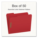 Pendaflex® Heavy-Duty Fastener Folder, 1/3-Cut Tab: Assorted, Expands 0.75", 2 Fasteners, Letter Size, Assorted, 50/Box (PFX1006957) Box of 50