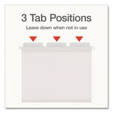 Pendaflex® Ready-Tab Reinforced Hanging File Folders, Letter Size, 1/3-Cut Tabs, White, 20/Box (PFX1006985) Box of 20