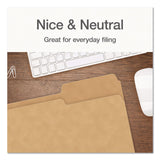 Pendaflex® Kraft File Folders, 1/3-Cut Tabs: Assorted, Letter Size, 0.75" Expansion, Kraft, 50/Box (PFX1007030) Box of 50
