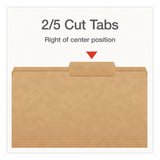 Pendaflex® Kraft File Folders, 2/5-Cut Tabs: Right of Center, Legal Size, 0.75" Expansion, Kraft, 50/Box (PFX1007042) Box of 50