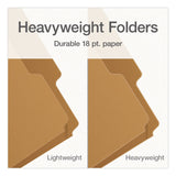 Pendaflex® Kraft Fastener Folders, 2/5-Cut Tab: Right of Center, Expands 0.75", 2 Fasteners, Legal Size, Kraft, 50/Box (PFX1007044) Box of 50
