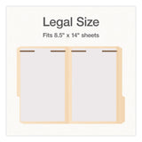 Pendaflex® Manila Fastener Folders, 1/3-Cut Tab: Assorted, Expands 0.75", 2 Fasteners, Legal Size, 50/Box (PFX1007063) Box of 50