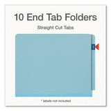 Pendaflex® Heavy-Duty Pressboard End Tab Classification Folders, Expands 2", 2 Dividers, 6 Fasteners, Letter Size, Light Blue, 10/Box (PFX1007077) Box of 10