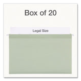 Pendaflex® Ready-Tab Reinforced Hanging File Folders, Legal Size, 1/6-Cut Tabs, Sage Green, 20/Box (PFX1009464) Box of 20
