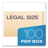 Pendaflex® Manila End Tab Folders, Straight Tabs, Legal Size, Manila, 100/Box (PFXH210D) Box of 100