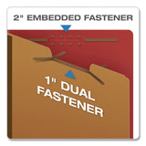 Pendaflex® Heavy-Duty Pressboard End Tab Classification Folders, Expands 2.5", 2 Dividers, 6 Fasteners, Letter Size, Red, 10/Box (PFXH1250R) Box of 10