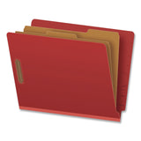 Pendaflex® Heavy-Duty Pressboard End Tab Classification Folders, Expands 2.5", 2 Dividers, 6 Fasteners, Letter Size, Red, 10/Box (PFXH1250R) Box of 10