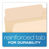 Pendaflex® Reinforced Top File Folders, 1/2-Cut Tabs: Assorted Positions, Letter Size, Manila, 100/Box (PFXR75212) Box of 100