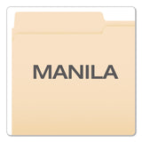 Pendaflex® Reinforced Top File Folders, 1/2-Cut Tabs: Assorted Positions, Letter Size, Manila, 100/Box (PFXR75212) Box of 100