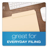 Pendaflex® Reinforced Top File Folders, 1/2-Cut Tabs: Assorted Positions, Letter Size, Manila, 100/Box (PFXR75212) Box of 100