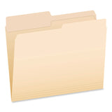 Pendaflex® Reinforced Top File Folders, 1/2-Cut Tabs: Assorted Positions, Letter Size, Manila, 100/Box (PFXR75212) Box of 100