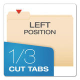 Pendaflex® Reinforced Top File Folders, 1/3-Cut Tabs: Left Position, Letter Size, Manila, 100/Box (PFXR752131) Box of 100