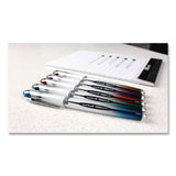 uniball® VISION ELITE BLX Series Rollerball Pen, Stick, Bold 0.8 mm, Blue-Infused Black Ink, White/Blue/Clear Barrel, Dozen (UBC61232DZ) 1 Dozen
