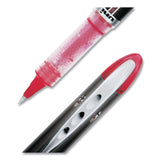 uniball® VISION ELITE Rollerball Pen, Stick, Micro 0.5 mm, Red Ink, Black/Red/Clear Barrel, Dozen (UBC69022DZ) 1 Dozen