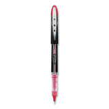 uniball® VISION ELITE Rollerball Pen, Stick, Micro 0.5 mm, Red Ink, Black/Red/Clear Barrel, Dozen (UBC69022DZ) 1 Dozen