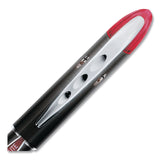 uniball® VISION ELITE Rollerball Pen, Stick, Micro 0.5 mm, Red Ink, Black/Red/Clear Barrel, Dozen (UBC69022DZ) 1 Dozen