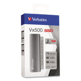 Verbatim® Vx500 External Solid State Drive, 2 TB, USB 3.2 Gen 2, Space Gray (VER47454) Each