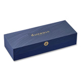 Waterman Hemisphere Ballpoint Pen, Retractable, Medium 1 mm, Blue Ink, Black Lacquered/23-Karat Gold Barrel (WATS0920670) Each