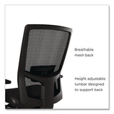 Workplace2.0™ 500 Series Vinyl and Mesh Task Chair, Supports Up to 300 lbs, 17.8" to 22.8" Seat Height, Black Seat, Black Back, Black Base (WLB51974) Each