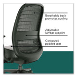 Workplace2.0™ Health Bedford Polyurethane Nylon Task Chair, Supports Up to 275 lbs, 18" to 21.6" Seat Height, Black Seat/Back/Base (WLBWP62574) Each