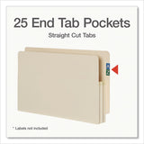 Pendaflex® Manila Reinforced File Pocket, 1.75" Expansion, Legal Size, Manila, 25/Box (PFX22811) Box of 25