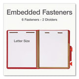 Pendaflex® Pressboard Top Tab Classification Folders, 2/5-Cut Tab, Expands 2.5", 2 Dividers, 6 Fasteners, Letter Size, Assorted, 10/Box (PFX24025) Box of 10