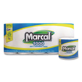 Marcal® 100% Recycled Bathroom Tissue, Septic Safe, 2 Ply, White, 500 Sheets/Roll, 96 Rolls/Carton (MRC2208) Case of 20