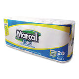 Marcal® 100% Recycled Bathroom Tissue, Septic Safe, 2 Ply, White, 500 Sheets/Roll, 96 Rolls/Carton (MRC2208) Case of 20
