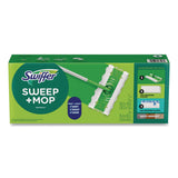 Swiffer® Sweep and Mop 2-in-1 Dry + Wet Floor Mopping and Sweeping Kit, 12.4 x 2.95 Mop Head, Silver Plastic Handle (PGC16516KT) 1 KT