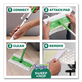 Swiffer® Sweep and Mop 2-in-1 Dry + Wet Floor Mopping and Sweeping Kit, 12.4 x 2.95 Mop Head, Silver Plastic Handle, 6/Carton (PGC16516CT) Case of 6