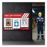 SUREFILL™ First Aid Station - First Aid, Eyewash, AED 450P, 4 Pieces, Metal Case (AOHSFFASP3) Each
