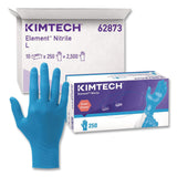 Kimtech™ Element Nitrile Exam Gloves, AQL 1.0, Large, 3.2 mil Thick, 9.3" Long, Blue, 250/Box, 10 Boxes/Carton (ANS62873) Case of 2500