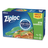 Ziploc® Sandwich Seal Top Bags, 6.5" x 5.88", Clear, 270/Box (SJN383217) Box of 270