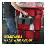 Rubbermaid® Commercial BRUTE Ergonomic Rotomolded Tilt Truck Handle and Caddy, 25.45 x 12.82 x 15, Black (RCP2221459) Each