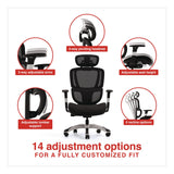 Alera® Minverva Pro Multifunction Chair, Supports Up to 275 lb, 17.7" to 21.4" Seat Height, Black Seat, Black Back, Black Base (ALEMV41ME10B) Each