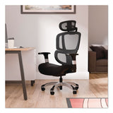 Alera® Minverva Pro Multifunction Chair, Supports Up to 275 lb, 17.7" to 21.4" Seat Height, Black Seat, Black Back, Black Base (ALEMV41ME10B) Each