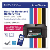 Brother MFCJ1360DW Work Smart 1360 Wireless Color Inkjet AIO Printer, Copy/Print/Scan (BRTMFCJ1360DW) Each