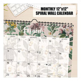Willow Creek Press Botanical Nature 2026 Spiral Wall Calendar, Botanic Artwork, 12 x 12, Multicolor Sheets, 12-Month (Jan to Dec): 2026 (WPR54727) Each