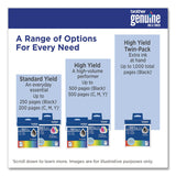 Brother LC501XLYS High-Yield Ink, 500 Page-Yield, Yellow (BRTLC501XLYS) Each