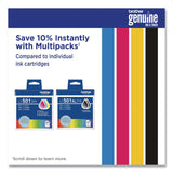Brother LC501XL3PKS High-Yield Ink, 500 Page-Yield, Cyan/Magenta/Yellow, 3/Pack (BRTLC501XL3PKS) Pack of 3