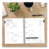 Willow Creek Press Basic Black Weekly/Monthly Planner, 8.5 x 6.5 Black Cover, 12-Month (Jan to Dec): 2026 (WPR57827) Each
