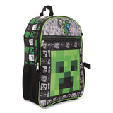 Bioworld® Minecraft 5-Piece Backpack Set, Green/Gray/Black (BWRB1Y7UR9MNCSB) Each