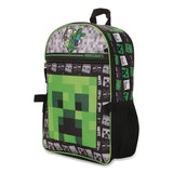 Bioworld® Minecraft 5-Piece Backpack Set, Green/Gray/Black (BWRB1Y7UR9MNCSB) Each