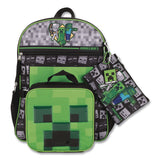 Bioworld® Minecraft 5-Piece Backpack Set, Green/Gray/Black (BWRB1Y7UR9MNCSB) Each