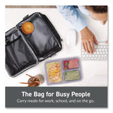 bentgo® Deluxe Insulated Lunch Bag, 8" x 10" x 7.5", Carbon Black (BEOBG2CB) Each
