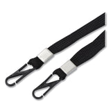Cliq-It Face Mask Lanyard, Plastic Fastener, 30" Long, Black (CQTCL61312BL) Each
